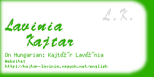 lavinia kajtar business card